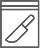 knife in evidence bag icon