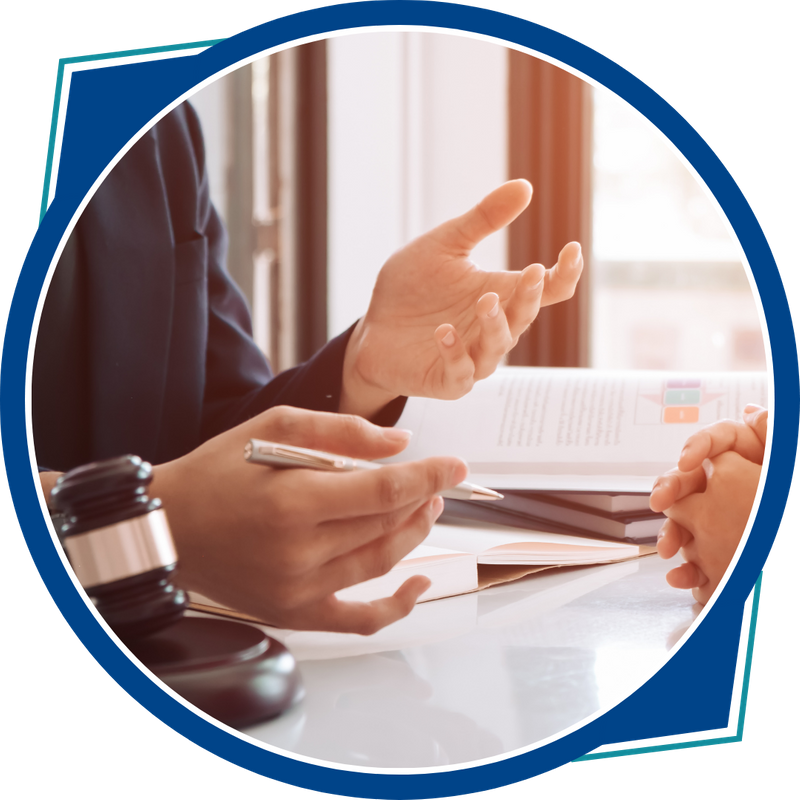 lawyer gesticulating